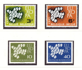 Бенілюкс Бенилюкс ^/--/^ Бельгия и Германия  1961 г MNH  - EUROPA CEPT - подборка ^_^^^ Бельгія і Німеччина 1961 р MNH - EUROPA CEPT - добірка - фото фото фото