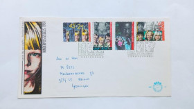 Європа Европа ^/--/^ НИДЕРЛАНДЫ 1981 г. КПД. Забота о детях. Лицевая часть конверта. ^_^^^ НІДЕРЛАНДИ 1981 р. ККД. Турбота про дітей. Особиста частина конверта. - фото фото фото