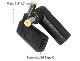 Інше Другое ^/--/^ Переходник PD (Power Delivery) триггер 18-20 /--/ v Type-C (female) (max 5 /--/ a, 100 /--/ w) на 5.5 /--/ x /--/ 1.7 /--/ mm з USB Type - фото фото фото