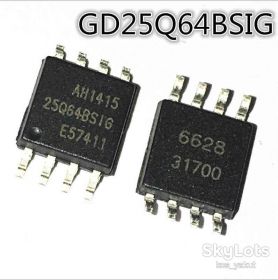 Мікросхеми Микросхемы ^/--/^ Flash, Serial Eeprom GigaDevice GD /--/ 25 /--/ Q /--/ 64 /--/ BSIG Quad SPI 64 /--/ Mbit, SOP /--/ 8 - фото фото фото