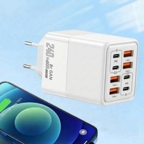 USB адаптери USB адаптеры ^/--/^ Зарядний пристрій на 8 портів з USB та TYPE-C роз&amp;#039;ємами Білий ^_^^^ Зарядное устройство на 8 портов с USB и TYPE-C раз&amp;#039;емами Белый - фото фото фото