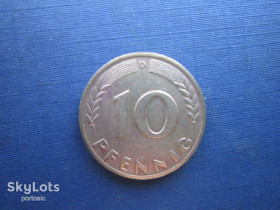 НДР, ФРН ГДР, ФРГ ^/--/^ Монета 10 пфеннигов Германия ФРГ 1949 D ^_^^^ Монета 10 пфенігів Німеччина ФРН 1949 D - фото фото фото