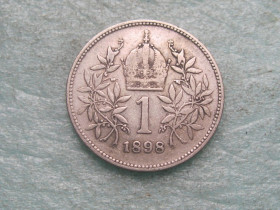 Австро-Угорщина Австро-Венгрия ^/--/^ Австро-Угорщина.1 корона 1898 року. правління Франца-Йосипа .Срібло. Стан ^_^^^ Австро-Венгрия. 1 корона 1898 года. правление Франца-Иосифа. Серебро. Состояние - фото фото фото