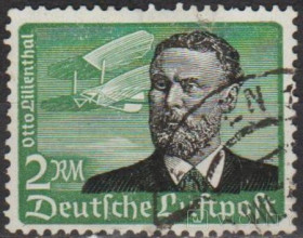 Третій Рейх (-) Третий Рейх (-) ^/--/^ 1934 - Рейх - Авіапошта - Отто Лілієнталь Mi.538 _25,0 € ^_^^^ 1934 - Рейх - Авиапочта - Отто Лилиенталь Mi.538 _25,0 € - фото фото фото