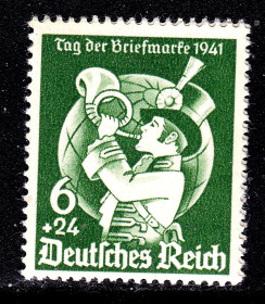 Третій Рейх (-) Третий Рейх (-) ^/--/^ Германия   Рейх 1941 г MNH  - «День почтовой марки» ^_^^^ Німеччина Рейх 1941 р MNH - «День поштової марки» - фото фото фото