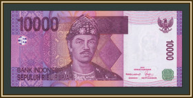 Індонезія Индонезия ^/--/^ Индонезия 10000 рупий 2005 P-143  (143 /--/ а) UNC ^_^^^ Індонезія 10000 рупій 2005 P-143 (143 /--/ а) UNC - фото фото фото