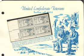 Америка Америка ^/--/^ США 1951  г   квартблок MNH - ветераны ^_^^^ США 1951 квартблок MNH - ветерани - фото фото фото