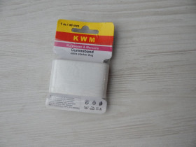 Інше Другое ^/--/^ Гумка білизняна KWM біла 1 /--/ м*40 /--/ мм. резинка ^_^^^ Гумка бельяная KWM белая 1 /--/ м*40 /--/ мм. резинка - фото фото фото