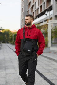 Куртки Куртки ^/--/^ Комплект мужской Nike: анорак &amp;quot;President&amp;quot; красно-черный + брюки &amp;quot;President&amp;quot; черн - фото фото фото