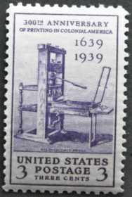 Інше Другое ^/--/^ США Печатный станок 1939 Sc.857 ^_^^^ США Друкований верстат 1939 Sc.857 - фото фото фото