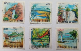 Гвінея Гвинея ^/--/^ Гвинея 1966 Ландшафты, видовые, гашеные ^_^^^ Гвінея 1966 Ландшафти, видові, гашені - фото фото фото