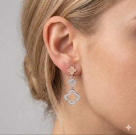 Сережки Серьги ^/--/^ Срібні сережки пусети van cleef ^_^^^ Серебряные серьги пусеты van cleef - фото фото фото