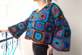Кофти Кофты ^/--/^ Handmade в&amp;apos;язаний гачком джемпер бабусин квадрат бохо ручна робота ^_^^^ Handmade связанный крючком джемпер бабушкин квадрат бохо ручная работа - фото фото фото