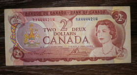 Канада Канада ^/--/^ CANADA Канада 2 долари 1974 Підпис: Lawson, Bouey.  1-й випуск. №!! 4444...4 ^_^^^ CANADA Канада 2 доллара 1974 Подпись: Lawson, Bouey. 1-й выпуск. No! 4444... 4 4 - фото фото фото