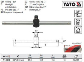 Викрутки Отвертки ^/--/^ Вороток T-тип квадрат 3/8 L-198 мм YATO YT-3840 ^_^^^ Вороток T-тип квадрат 3/8&amp;quot; L-198 мм YATO YT-3840 - фото фото фото