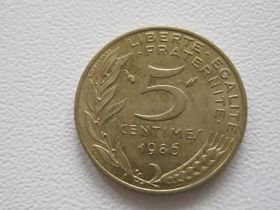 Франція Франция ^/--/^ Франция 5 сантимов 1986 года #16068 ^_^^^ Франція 5 сантимів 1986 року #16068 - фото фото фото