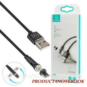 Кабелі Кабели ^/--/^ Кабель Usams US-SJ /--/ 472 U /--/ 59 Lightning Rotatable Magnetic Charging Cable 1 /--/ m Black ^_^^^ US-SJ /--/ 472 U /--/ 59 Lightning Rotatable Magnetic Charging Cable 1 /--/ m Black - фото фото фото