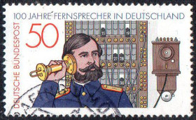 Інші країни Другие страны ^/--/^ ФРН 1977 - 100 років телефонів у Німеччині  (Гб) ^_^^^ ФРГ 1977 - 100 лет телефонов в Германии (Гб) - фото фото фото
