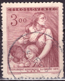 Чехословаччина Чехословакия ^/--/^ Чехословакия. Защита детей  (серия без 1 м.) 1952 г. ^_^^^ Чехословаччина. Захист дітей (серія без 1 м.) 1952 - фото фото фото