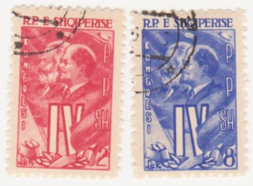 Балканський півострів Балканский полуостров ^/--/^ Албания 1961 г. № 632‑633 серия гашеная ^_^^^ Албанія 1961 р. No 632-633 серія гашена - фото фото фото