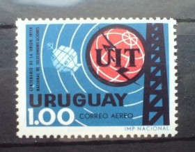 Освоєння космосу Освоение космоса ^/--/^ Уругвай Uruguay   1966 Mi 1025 UIT MNH CV 0.85 ^_^^^ Uruguay 1966 Mi 1025 UIT MNH CV 0.85 - фото фото фото