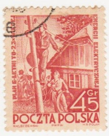 Польща Польша ^/--/^ Польша 1951 г.№ 708 гашеная ^_^^^ Польща 1951 р. No 708 гашена - фото фото фото