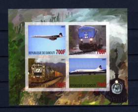 Транспорт Транспорт ^/--/^ Джибути Djibouti Space 2007 Concorde and famous locomotives MNH Cv 14.00 ^_^^^ Джибуті Djibouti Space 2007 Concorde and famous locomotives MNH Cv 14.00 - фото фото фото
