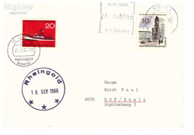 Тематичні колекції Тематические коллекции ^/--/^ Флот. Германия 1966 г МК - СГ- пассажирское судно REHNGOLD -      ( фото судна - вне лота , для наглядности) - 2 скана ^_^^^ Флот. Німеччина 1966 р МК - СГ- пасажирське судно REHNGOLD - ( фото судна - поза лотом, для наочності) - 2 скана - фото фото фото
