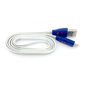 Кабелі Кабели ^/--/^ Дата кабель LED SMILE iPhone 5 White   (тех. упаковка) ^_^^^ Дата кабель LED SMILE iPhone 5 White (тих. упаковка) - фото фото фото