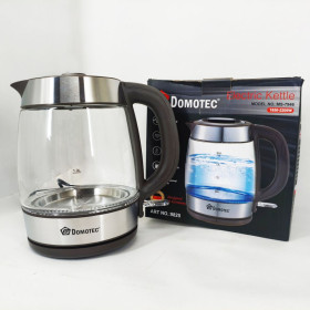 Електрочайники Электрочайники ^/--/^ Електричний чайник Domotec MS-7946 скляний 1.7 /--/ л 2200 /--/ Вт ^_^^^ Электрический чайник Domotec MS-7946 стеклянный 1.7 /--/ л 2200 /--/ Вт - фото фото фото