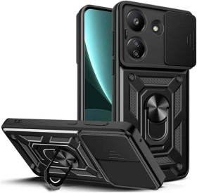 Чохли, бампера Чехлы, бампера ^/--/^ Чохол Fiji Camera Defence для Xiaomi Redmi 13 /--/ C бампер із захистом камери та підставкою Black ^_^^^ Чехол Fiji Camera Defence для Xiaomi Redmi 13 /--/ C бампер с защитой камеры и подставкой Black - фото фото фото
