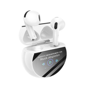Навушники, гарнітури Наушники, гарнитуры ^/--/^ Навушники Bluetooth бездротові Borofone BW /--/ 87 з мікрофоном та сенсорним LED-дисплеєм White ^_^^^ Наушники Bluetooth беспроводные Borofone BW /--/ 87 с микрофоном и сенсорным LED-дисплеем White - фото фото фото
