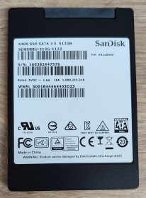 Твердотільні SSD-накопичувачі Твердотельные SSD-накопители ^/--/^ Твердотельный накопитель SSD SanDisk X /--/ 400 512 GB - робочий ^_^^^ SSD SanDisk X /--/ 400 512 GB - робочий - фото