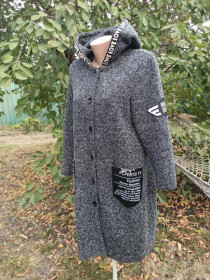 Пальто Пальто ^/--/^ Щільна в&amp;39;язка, підкладка, трикотаж, пальто з капюшоном ^_^^^ Плотная в &amp; 39;язка, подкладка, трикотаж, пальто с капюшоном - фото фото фото