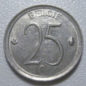 Бельгія Бельгия ^/--/^ Бельгія 25 сантимів 1964 року Belgie 42265 ^_^^^ Бельгия 25 сантимов 1964 года Belgie 42265 - фото фото фото