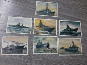 СРСР СССР ^/--/^ Набор открыток Корабли  7 /--/ шт   СССР  1982 /--/ г. ^_^^^ Набір листівок Кораблі 7 /--/ шт СРСР 1982 /--/ р. - фото фото фото