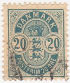 Скандинавія Скандинавия ^/--/^ Дания 1884 г. №  36 гашеная ^_^^^ Данія 1884 р. No 36 гашена - фото фото фото