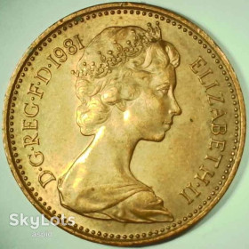 Єлизавета II (після ) Елизавета II (после ) ^/--/^ Великобритания 1 новый пенни, 1981 №90 ^_^^^ Велика Британія 1 новий пенні, 1981 No 90 - фото фото фото