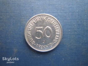 НДР, ФРН ГДР, ФРГ ^/--/^ Монета 50 пфенігів Німеччина ФРН 1981 J ^_^^^ Монета 50 пфеннигов Германия ФРГ 1981 J - фото фото фото