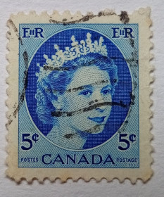 Північна Америка Северная Америка ^/--/^ Канада 1962 Королева Елизавета II, 5 /--/ с, гашеная ^_^^^ Канада 1962 Королева Єлизавета II, 5 /--/ с, гашена - фото фото фото