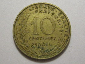 Франція Франция ^/--/^ Франция 10 сантимов 1964 года 3 /--/ П /--/ 945 ^_^^^ Франція 10 сантимів 1964 3 /--/ П /--/ 945 - фото фото фото