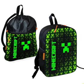 Рюкзаки, сумки Рюкзаки, сумки ^/--/^ Школьный рюкзак детский Minecraft + Сумка для обуви спортивной формы рюкзак-мешок  для мальчика (017 ^_^^^ Шкільний рюкзак дитячий Minecraft + Сумка для взуття спортивної форми рюкзак-мішок для хлопчика (172) - фото фото фото