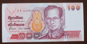 Таїланд Таиланд ^/--/^ Таиланд Таїланд 100 бат 2004 aUNC ^_^^^ Таиланд Таиланд 100 бат 2004 - фото фото фото