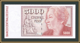 Чилі Чили ^/--/^ Чили 5000 песо 2005 P-155  (155 /--/ e.13) UNC ^_^^^ Чилі 5000 песо 2005 P-155 (155 /--/ e.13) UNC - фото фото фото
