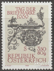 Австрія Австрия ^/--/^ Австрия 1969 День почтовой марки Mi 1319 MNH ^_^^^ 1969 — День поштової марки Mi 1319 MNH - фото фото фото