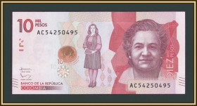 Колумбія Колумбия ^/--/^ Колумбия 10000 песо 2016 P-460  (460 /--/ b) UNC ^_^^^ Колумбія 10000 песо 2016 P-460 (460 /--/ b) UNC - фото фото фото