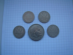 - - ^/--/^ 50 копеек 1964 г., 1980 г., 1981 г., 1983 г. и 1 рубль 100 лет со дня рождения Ленина. ^_^^^ 50 копійок 1964 р., 1980 р., 1981 р., 1983 р. і 1 рубль 100 років з дня народження Леніна. - фото фото фото