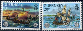 Великобританія Великобритания ^/--/^ Гернси 1982 Европа CEPT флот корабль транспорт история Mi 246-247 MNH ^_^^^ Гернсі 1982 Європа CEPT флот корабель транспорт історія Mi 246-247 MNH - фото фото фото