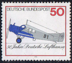 Інші країни Другие страны ^/--/^ ФРН 1976 - 50 років німецькій Lufthansa  (Гб) ^_^^^ ФРГ 1976 — 50 лет немецкой Lufthansa (Гб) - фото фото фото