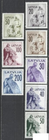 Балтійські країни Балтийские страны ^/--/^ Латвия 1992 памятники 8 /--/ м. ^_^^^ Латвія 1992 пам'ятники 8 /--/ м. - фото фото фото